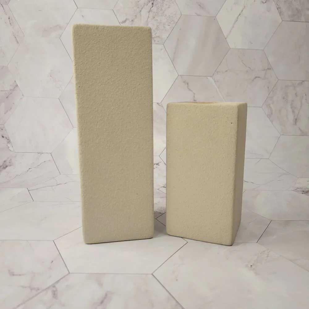 PartyLite Sandstone votive candle holder ivory set of 2